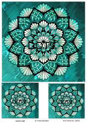 Yuvarlak Mandala Desenli Pirinç Dekopaj Model : DOT09 - Line Art