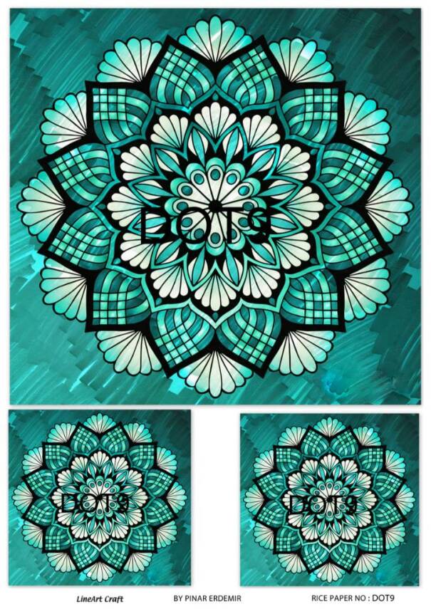 Yuvarlak Mandala Desenli Pirinç Dekopaj Model : DOT09 - 1