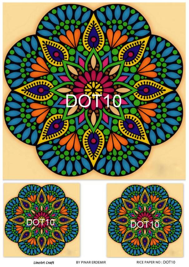 Yuvarlak Mandala Desenli Pirinç Dekopaj Model : DOT10 - 1