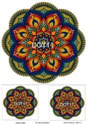Yuvarlak Mandala Desenli Pirinç Dekopaj Model : DOT11 - Line Art