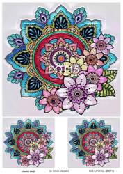 Yuvarlak Mandala Desenli Pirinç Dekopaj Model : DOT14 - Line Art