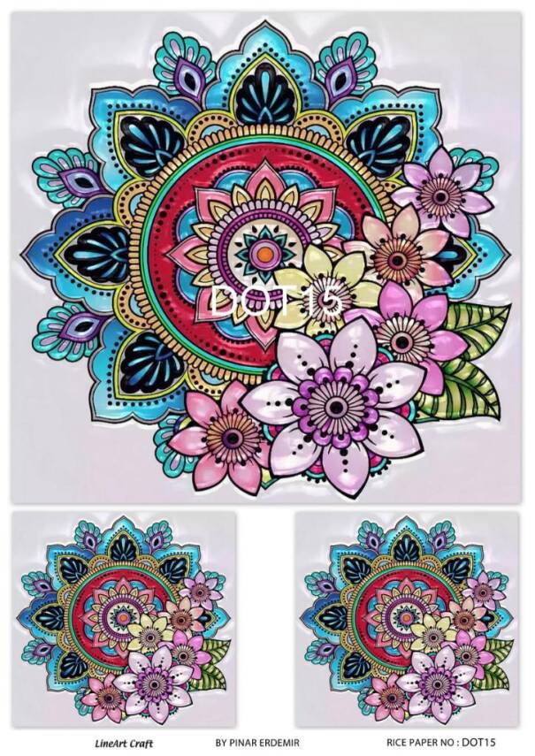 Yuvarlak Mandala Desenli Pirinç Dekopaj Model : DOT14 - 1