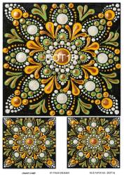 Yuvarlak Mandala Desenli Pirinç Dekopaj Model : DOT16 - Line Art