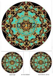 Yuvarlak Mandala Desenli Pirinç Dekopaj Model : DOT32 - Line Art