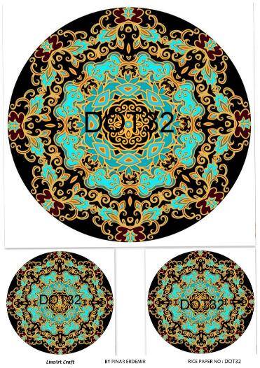 Yuvarlak Mandala Desenli Pirinç Dekopaj Model : DOT32 - 1