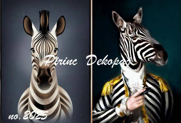 Zebra Desenli Pirinç Dekopaj Model : 2025 - 1
