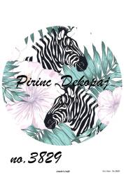 Zebra Desenli Pirinç Dekopaj Model : 3829 - Line Art