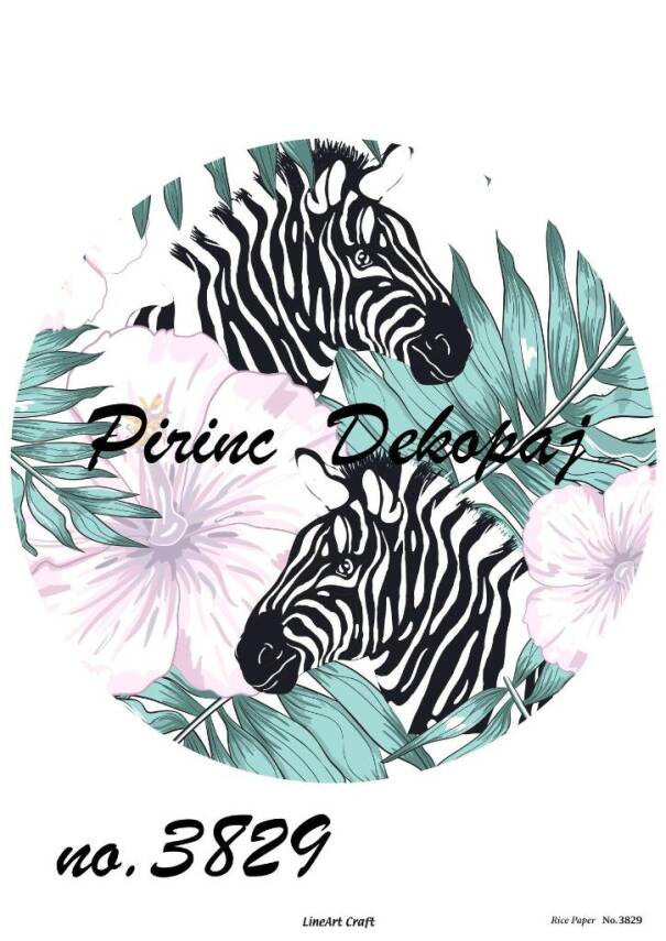 Zebra Desenli Pirinç Dekopaj Model : 3829 - 1