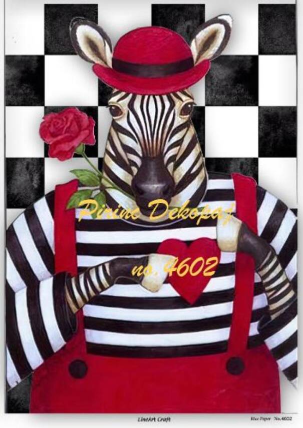 Zebra Desenli Pirinç Dekopaj Model : 4602 - 1