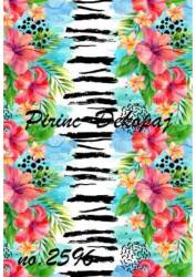 Zebra ve Çiçek Desenli Pirinç Dekopaj Model : 2596 - Line Art