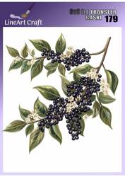 Zeytin Dalı Desenli Kumaş Transfer Kağıdı LNT-K179 (20x20 cm) - Line Art