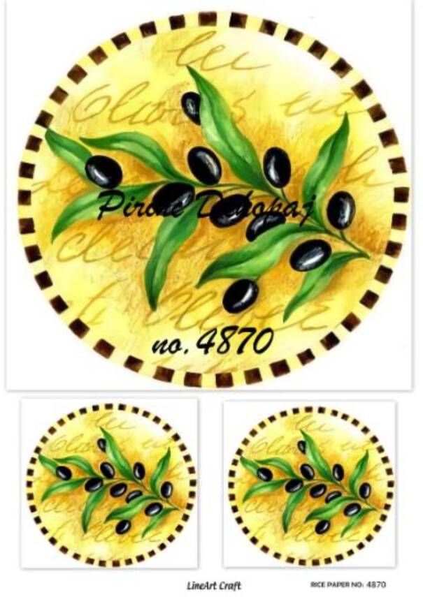 Zeytin Desenli Pirinç Dekopaj Model : 4870 - 1