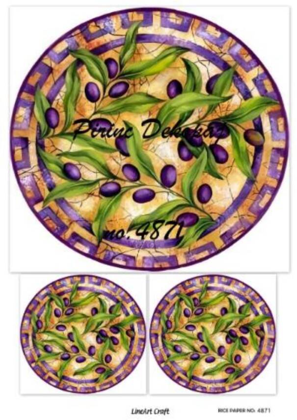 Zeytin Desenli Pirinç Dekopaj Model : 4871 - 1