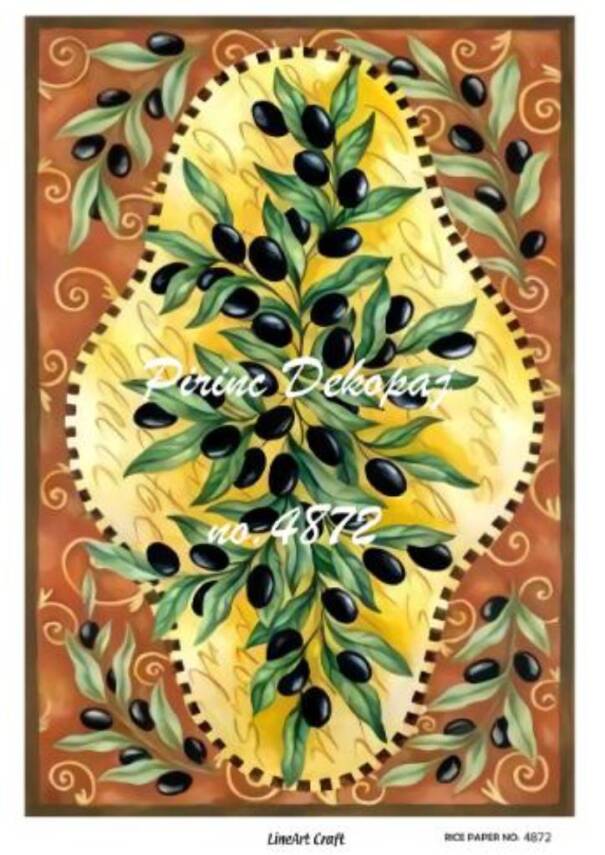 Zeytin Desenli Pirinç Dekopaj Model : 4872 - 1