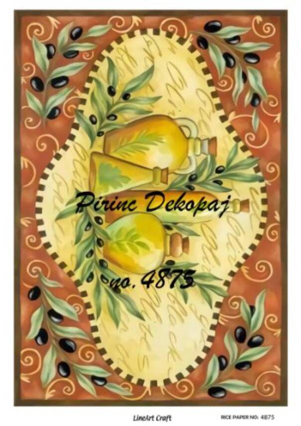 Zeytin Desenli Pirinç Dekopaj Model : 4875 - 1